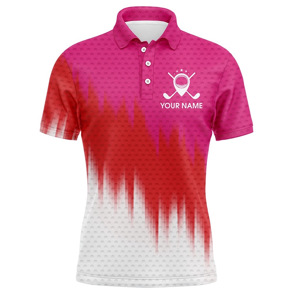 Pink And Red Men’s Golf Polo Shirts Custom Name Golf Outfit Men, Great Gifts For A Golfer, Golf Polo Shirt, Golf Shirts Pink And Red Men’s Golf Polo Shirts Custom Name Golf Outfit Men, Great Gifts For A Golfer, Golf Polo Shirt, Golf Shirts