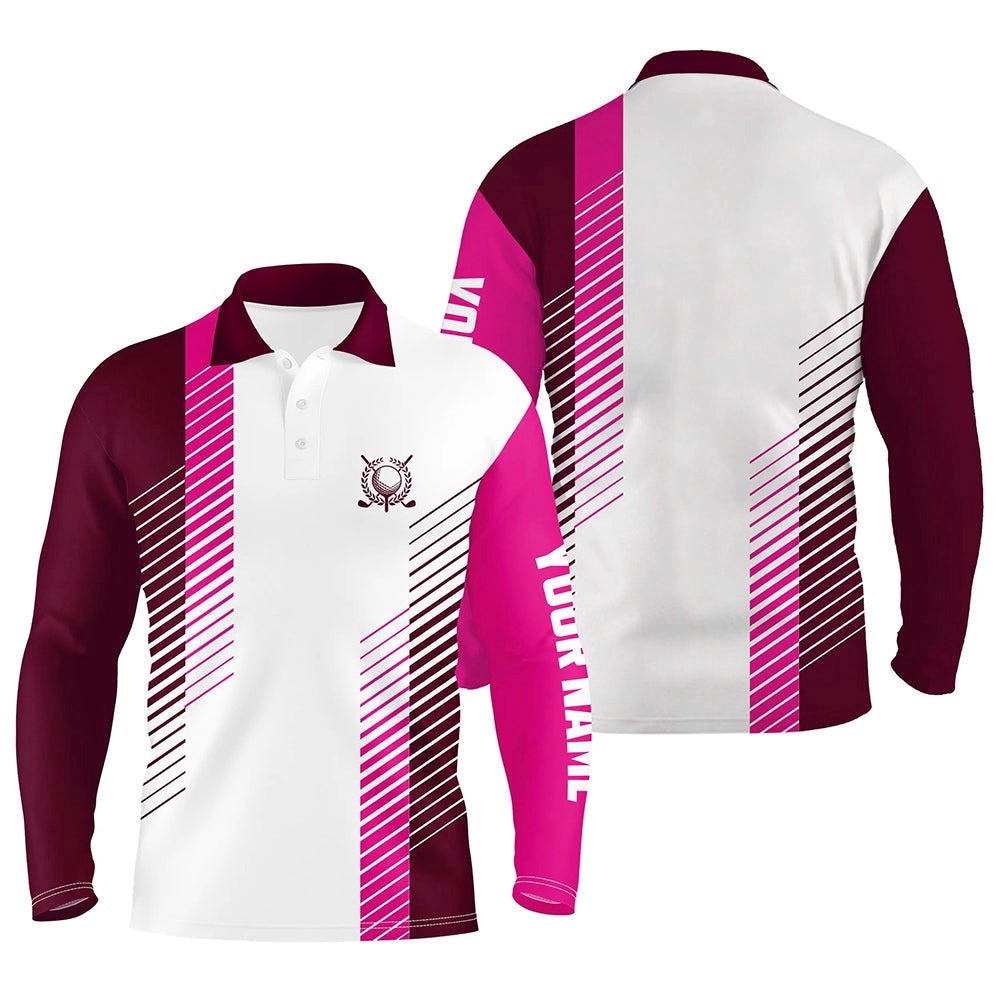 Pink And White Men’s Golf Polo Shirts Custom Golf Ball Shirt For Men, Best Men Golf Wear, Golf Polo Shirt, Golf Shirts Pink And White Men’s Golf Polo Shirts Custom Golf Ball Shirt For Men, Best Men Golf Wear, Golf Polo Shirt, Golf Shirts