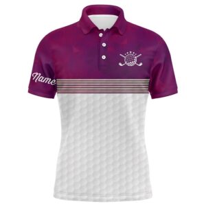 Pink And White Men’s Golf Polo Shirts…