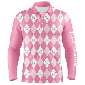 Pink Argyle Plaid Pattern Men s Golf Polos Shirts Custom Golf Shirts For Men Golf Polo Shirt Golf Shirts 2 ftb8lq.jpg