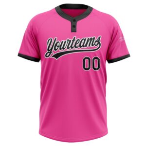 Pink Black White Two Button Unisex Softball Jersey Custom Team Softball Jersey 2 rkxvzb.jpg