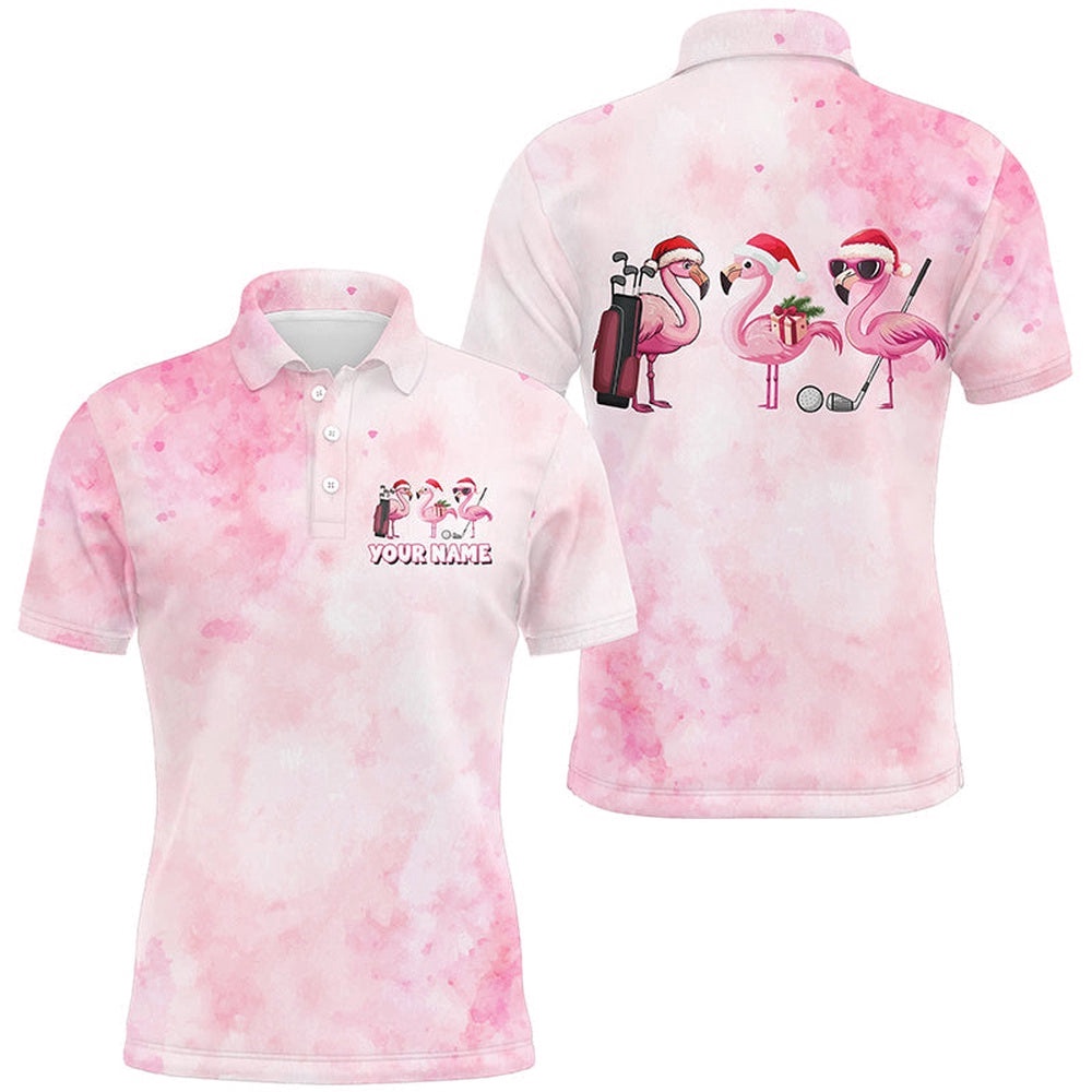 Pink Flamingo Christmas Men Golf Polo Shirts Custom Christmas Golf Shirts For Men, Golf Polo Shirt, Golf Shirts Pink Flamingo Christmas Men Golf Polo Shirts Custom Christmas Golf Shirts For Men, Golf Polo Shirt, Golf Shirts