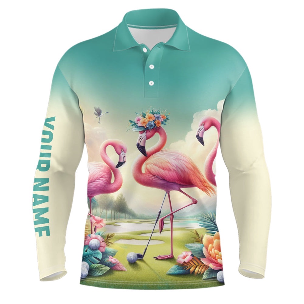 Pink Flamingo Tropical Men’s Golf Polo Shirts Custom Name Golf Shirts For Men Golf Gifts, Golf Polo Shirt, Golf Shirts Pink Flamingo Tropical Men’s Golf Polo Shirts Custom Name Golf Shirts For Men Golf Gifts, Golf Polo Shirt, Golf Shirts