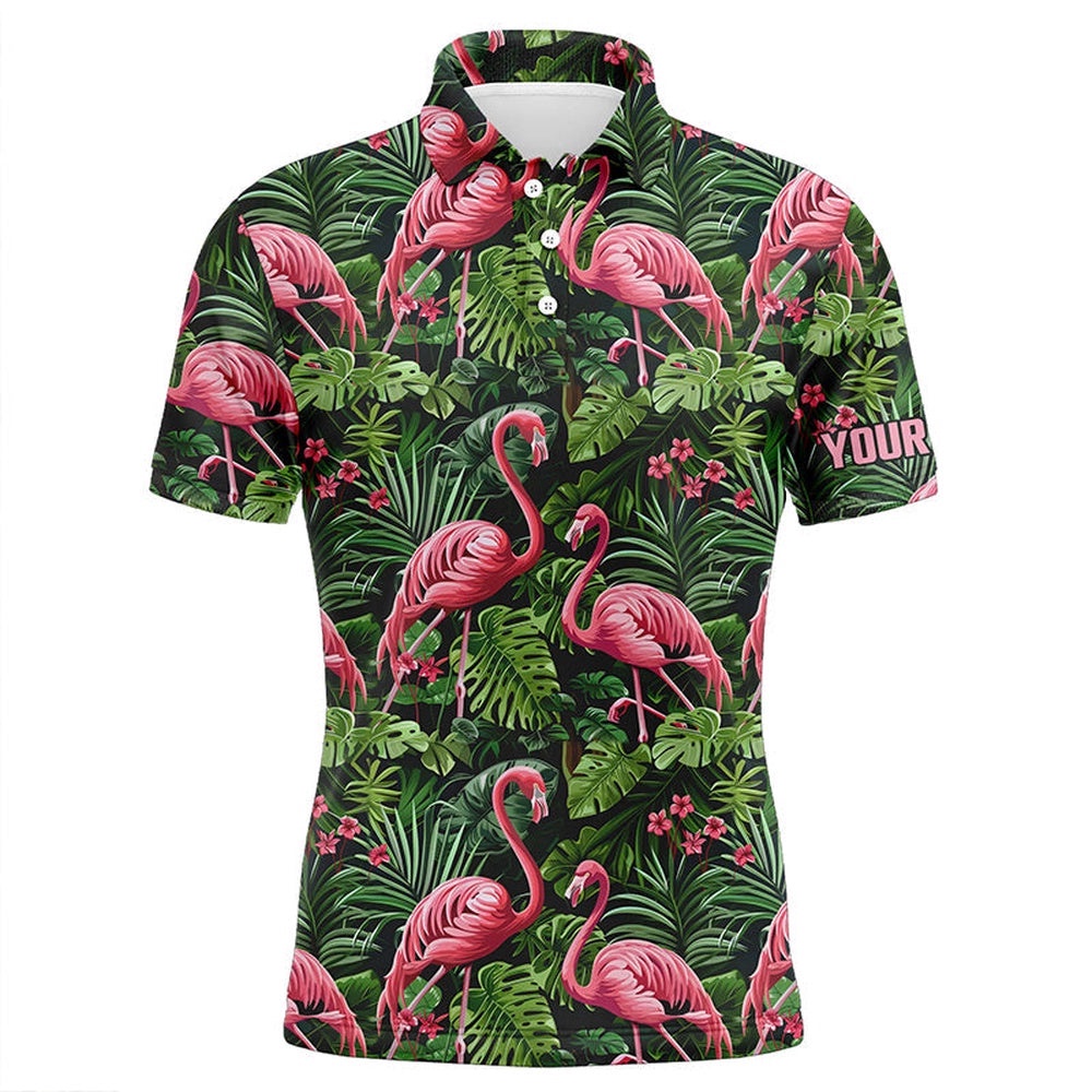 Pink Flamingo Tropical Pattern Men’s Golf Polo Shirts Custom Golf Shirts For Men’s Golf Gifts, Golf Polo Shirt, Golf Shirts Pink Flamingo Tropical Pattern Men’s Golf Polo Shirts Custom Golf Shirts For Men’s Golf Gifts, Golf Polo Shirt, Golf Shirts