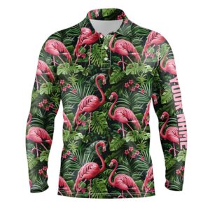 Pink Flamingo Tropical Pattern Men s Golf Polo Shirts Custom Golf Shirts For Men s Golf Gifts Golf Polo Shirt Golf Shirts 2 ohxmos.jpg