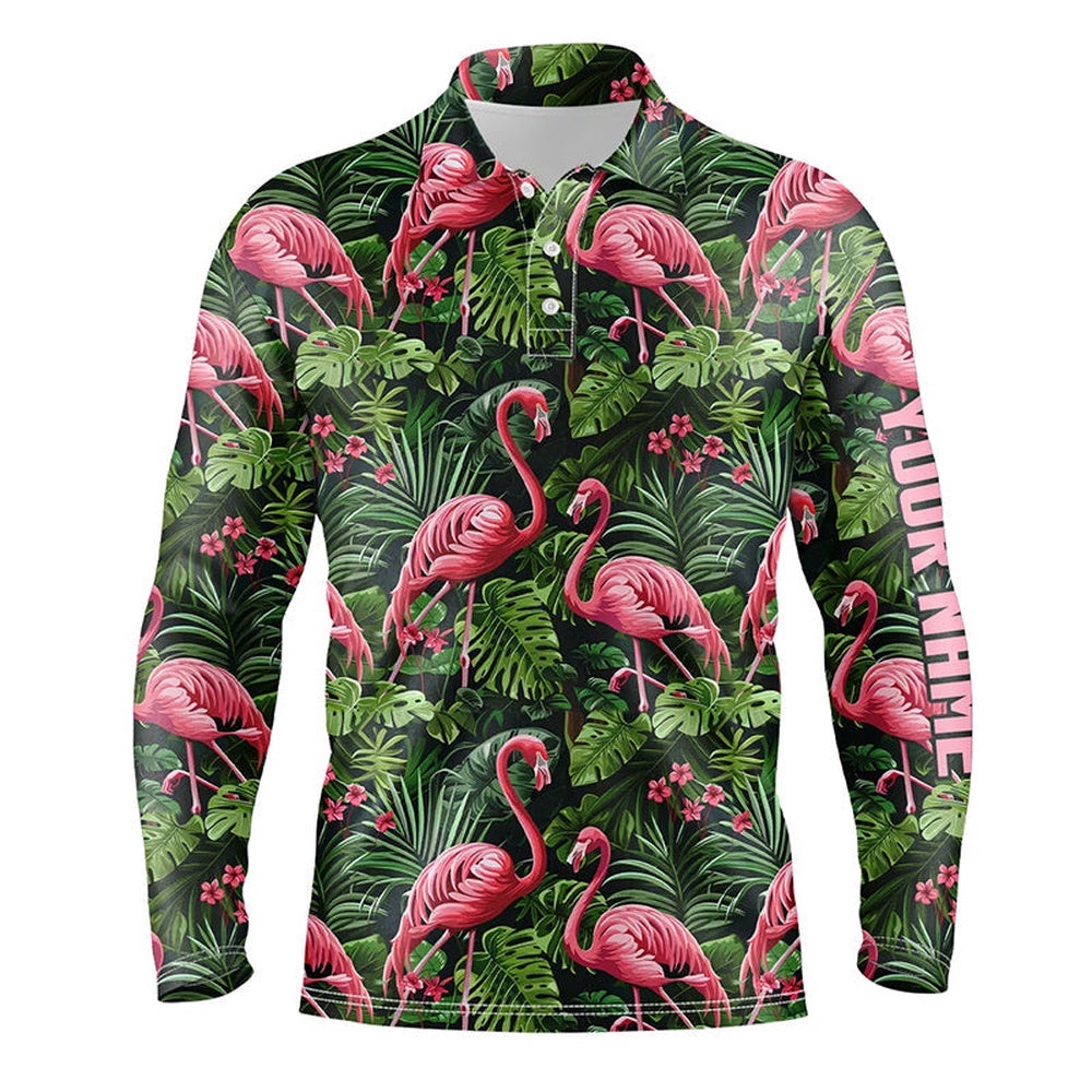 Pink Flamingo Tropical Pattern Men’s Golf Polo Shirts Custom Golf Shirts For Men’s Golf Gifts, Golf Polo Shirt, Golf Shirts Pink Flamingo Tropical Pattern Men’s Golf Polo Shirts Custom Golf Shirts For Men’s Golf Gifts, Golf Polo Shirt, Golf Shirts
