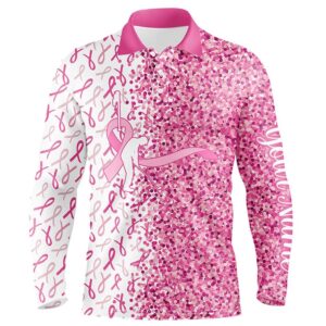 Pink Glitter Ribbon Men Golf Polo Shirts Custom Breast Cancer Golf Shirts For Men Gifts For Golfer Golf Polo Shirt Golf Shirts 2 q4c6pz.jpg