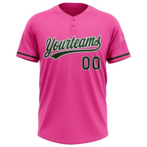 Pink Green White Two Button Unisex Softball Jersey Custom Team Softball Jersey 2 llybnq.jpg