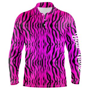 Pink Neon Tiger Stripes Background Men s Golf Polo Shirts Custom Golf Shirt For Men Best Golf Gifts Golf Polo Shirt Golf Shirts 2 mxp8yj.jpg