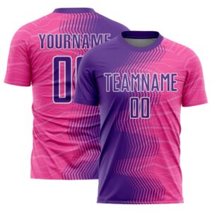 Pink Purple White Gradient Arrow Sublimation Soccer…
