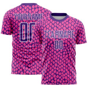 Pink Purple White Snake Skin Sublimation Soccer…