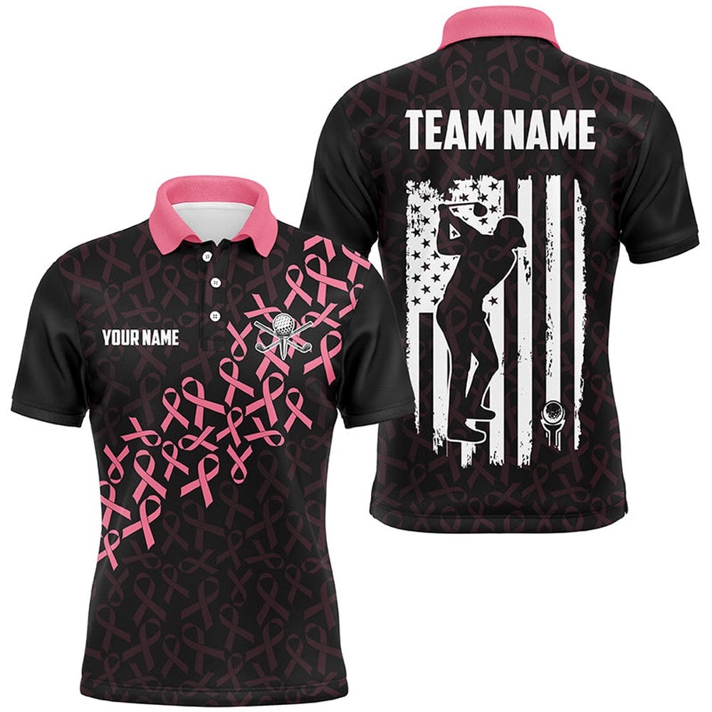 Pink Ribbons Breast Cancer Awareness Men’s Golf Polo Shirts Custom American Flag Golf Apparel For Men’s, Golf Polo Shirt, Golf Shirts Pink Ribbons Breast Cancer Awareness Men’s Golf Polo Shirts Custom American Flag Golf Apparel For Men’s, Golf Polo Shirt, Golf Shirts
