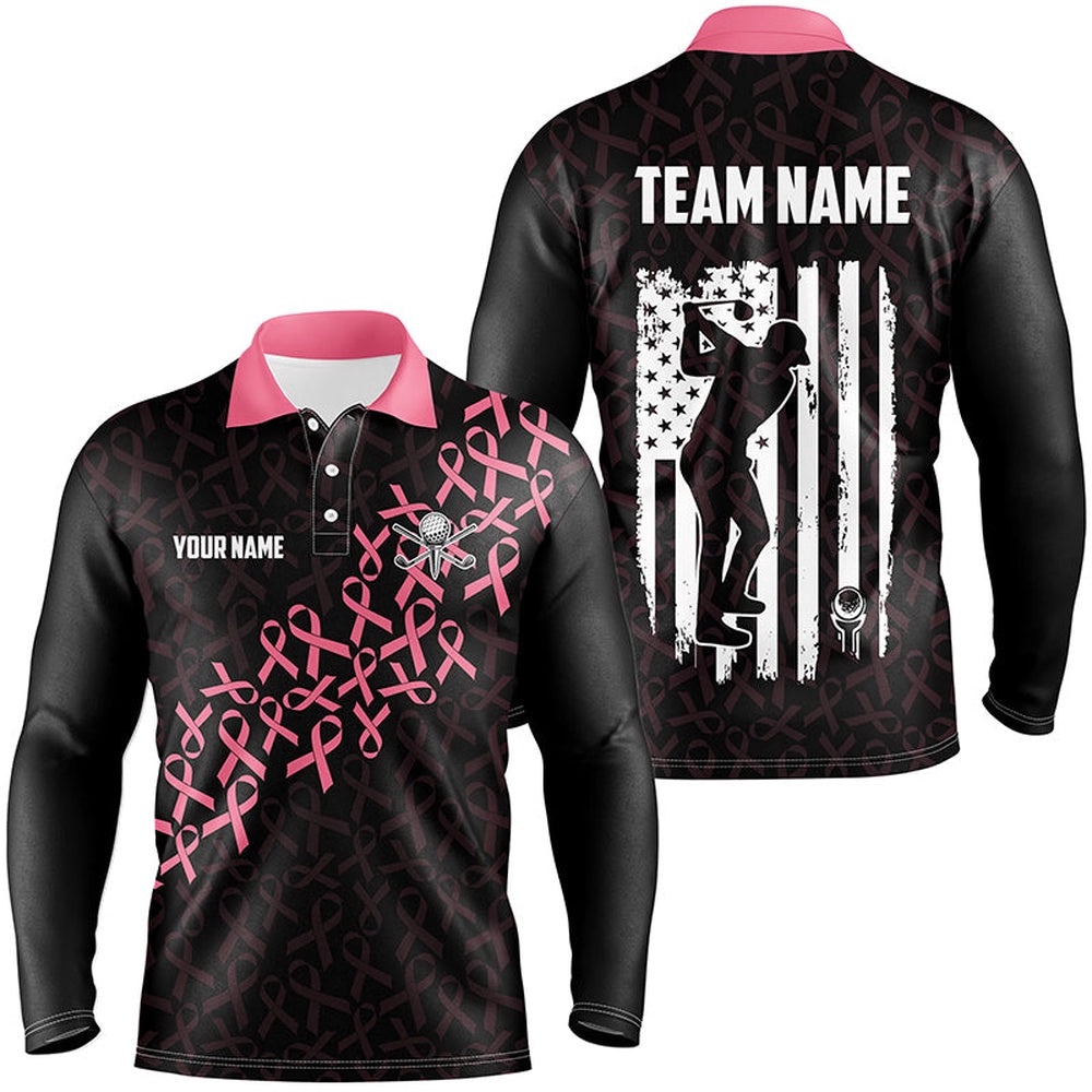 Pink Ribbons Breast Cancer Awareness Men’s Golf Polo Shirts Custom American Flag Golf Apparel For Men’s, Golf Polo Shirt, Golf Shirts Pink Ribbons Breast Cancer Awareness Men’s Golf Polo Shirts Custom American Flag Golf Apparel For Men’s, Golf Polo Shirt, Golf Shirts