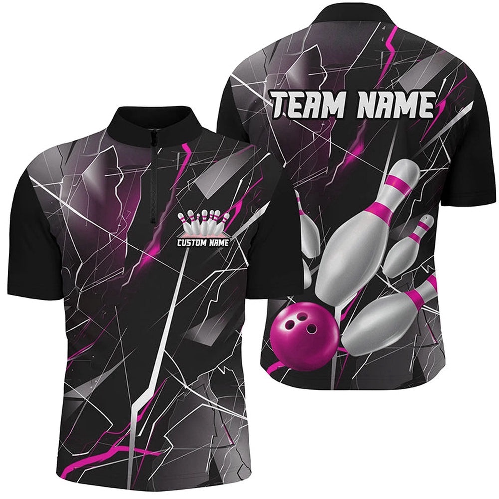 Pink Thunder Lightning Bowling Team Shirts For Men And Women, Strike Bowling Jersey, Custom Bowling Team Jersey Shirt Pink Thunder Lightning Bowling Team Shirts For Men And Women, Strike Bowling Jersey, Custom Bowling Team Jersey Shirt