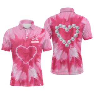 Pink Tie Dye Men’s Golf Polo Shirt…