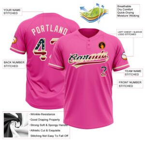 Pink Vintage USA Flag Cream Two Button Unisex Softball Jersey Custom Team Softball Jersey 3 zmsj6i.jpg