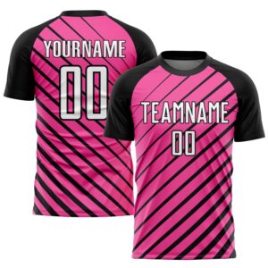 Pink White Black Sublimation Soccer Uniform Jersey,…
