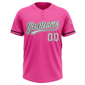 Pink White Black Two Button Unisex Softball Jersey Custom Team Softball Jersey 2 laq0a9.jpg