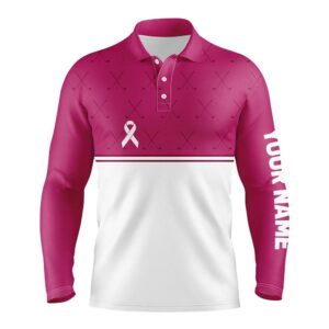 Pink White Breast Cancer Awareness Golf Shirts Custom Men s Golf Polo Pink Ribbon Golf Shirts Golf Polo Shirt Golf Shirts 2 srkdui.jpg