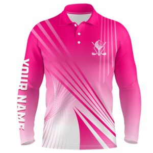 Pink White Gradient Men s Golf Polo Shirts Custom Name Golf Shirts For Men Personalized Golfer Gifts Golf Polo Shirt Golf Shirts 2 lscbgb.jpg