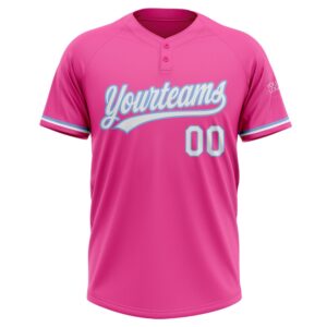 Pink White Light Blue Two Button Unisex Softball Jersey Custom Team Softball Jersey 2 kjaujl.jpg