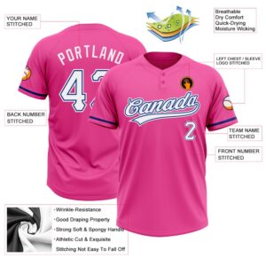 Pink White Royal Two Button Unisex Softball Jersey Custom Team Softball Jersey 3 qvakpx.jpg