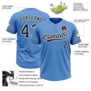 Powder Blue Black White Two Button Unisex Softball Jersey Custom Team Softball Jersey 3 qerj5k.jpg