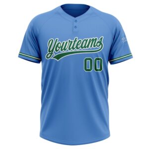 Powder Blue Kelly Green White Two Button Unisex Softball Jersey Custom Team Softball Jersey 2 votxd6.jpg