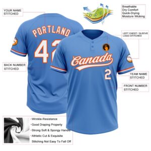 Powder Blue White Orange Two Button Unisex Softball Jersey Custom Team Softball Jersey 3 tp0y5m.jpg