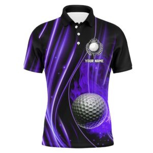 Purple And Black Light Men’s Golf Polo…