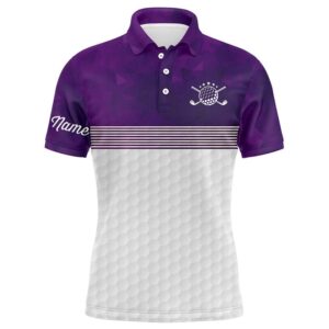 Purple And White Men’s Golf Polo Shirts…