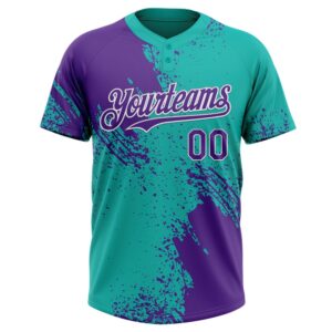 Purple Aqua White 3D Pattern Abstract Brush Stroke Two Button Unisex Softball Jersey Custom Team Softball Jersey 2 gb2rhd.jpg