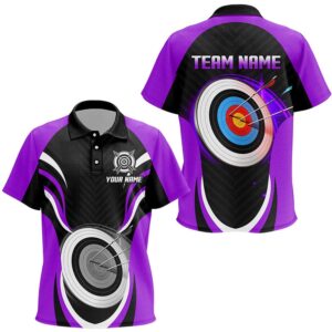 Purple Archery Polo Archery Target Custom Polo…