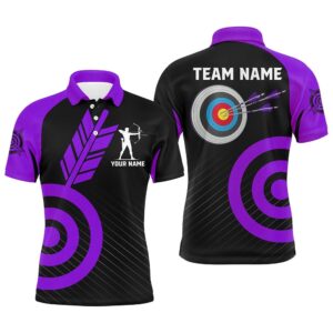 Purple Archery Polo For Men Custom Archery…