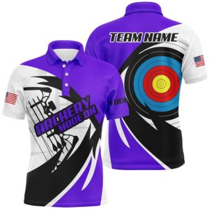 Purple Archery Polo Men Polo Shirts Custom…