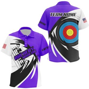 Purple Archery Polo Shirts Custom Archery Bow…