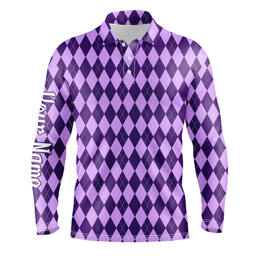 Purple Argyle Halloween Seamless Pattern Custom Men’s Golf Attire For Men, Golf Polo Shirt, Golf Shirts Purple Argyle Halloween Seamless Pattern Custom Men’s Golf Attire For Men, Golf Polo Shirt, Golf Shirts