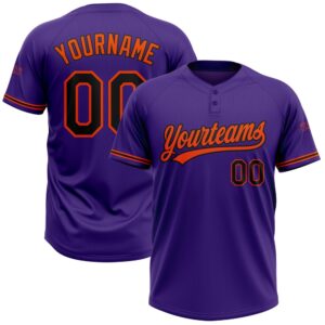 Purple Black Orange Two Button Unisex Softball…