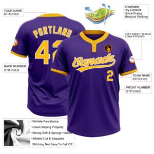 Purple Gold White Two Button Unisex Softball Jersey Custom Team Softball Jersey 3 ywy5vt.jpg