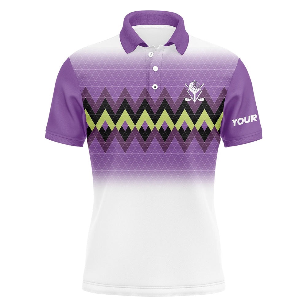 Purple Graphic Stripe Argyle Pattern Custom Men’s Personalized Men’s Golf Tops, Golf Polo Shirt, Golf Shirts Purple Graphic Stripe Argyle Pattern Custom Men’s Personalized Men’s Golf Tops, Golf Polo Shirt, Golf Shirts