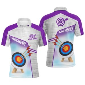 Purple Grey Target Archery Polo Shirts For…