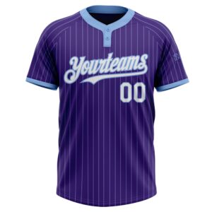 Purple Light Blue Pinstripe White Two Button Unisex Softball Jersey Custom Team Softball Jersey 2 m43lrt.jpg