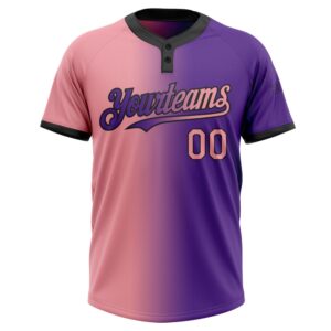 Purple Medium Pink Black Gradient Fashion Two Button Unisex Softball Jersey Custom Team Softball Jersey 2 pabass.jpg