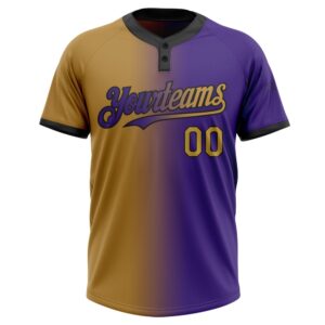 Purple Old Gold Black Gradient Fashion Two Button Unisex Softball Jersey Custom Team Softball Jersey 2 b5rq0l.jpg