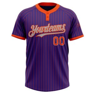Purple Orange Pinstripe Gray Two Button Unisex Softball Jersey Custom Team Softball Jersey 2 x3fkzm.jpg