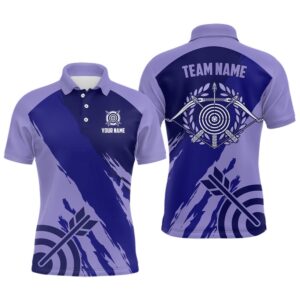 Purple Polo Archery Men Polo Shirts Custom…