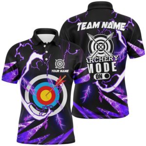 Purple Thunder Archery Mode On Men Polo…