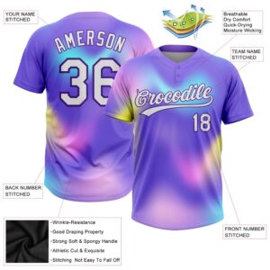 Purple White Pink 3D Pattern Two Button Unisex Softball Jersey Custom Team Softball Jersey 3 rhpp65.jpg