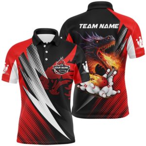 Red And Black Flame Dragon Bowling Balls…