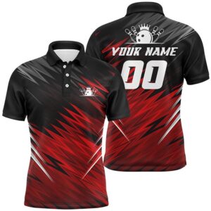 Red And Black Men Short Sleeve Polo…
